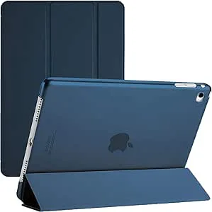 TechDealsUK Smart fodral för iPad 9,7, kompatibelt med Air 1, Air 2, 5 och 6. generationen, stående skydd med magnetisk väckningsfunktion, blå