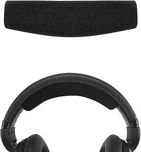 Geekria Velour pannbandsdyna kompatibel med Sennheiser HD 598/598SE/ 598CS/595/569/559/558/555/518/515, Game ONE, PC360, PC373D-hörlurar, ersättningsband reparationsdel (svart)