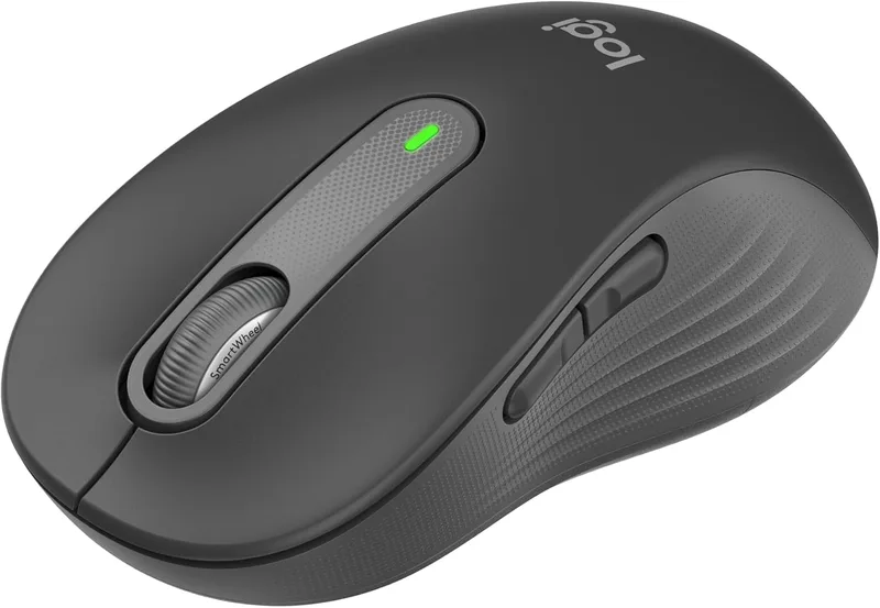 Logitech Signature M650 L Den normalstora, trådlösa musen – för stora händer, 2 års batteri, tysta klick, anpassningsbara sidoknappar, Bluetooth, för PC/Mac/flera enheter/Chromebook