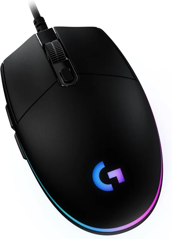 Logitech G 203 Lightsync Gaming Mouse with Customizable RGB Lighting, 6 Programmable Buttons, Gaming Sensor, 8000 DPI, Light Weight (Black) : Logitech