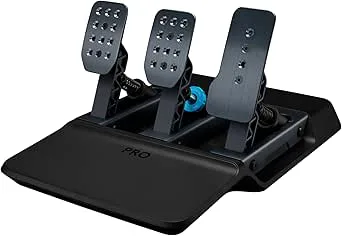 Logitech G PRO Racing Pedals – pedaler för racingsimulatorspel med 100 kg lastcellsbroms, helt anpassningsbara, utbytbara fjädrar och elastomerer, modulär design