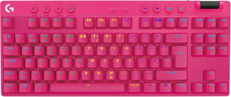 Logitech G PRO X TKL LIGHTSPEED – trådlöst speltangentbord, bärbar design utan numerisk knappsats, LIGHTSYNC RGB, tangen