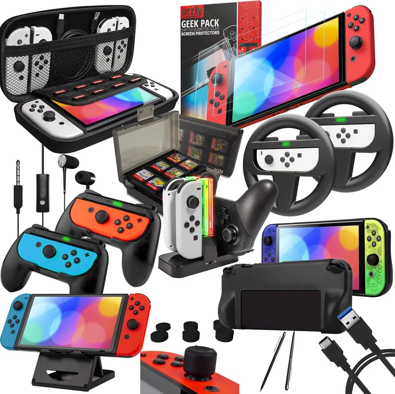Orzly Accessories Bundle Kompatibel med Nintendo Switch