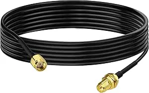 Bingfu RP-SMA hane till RP-SMA hona skottmontering RG174 WiFi-antennförlängning