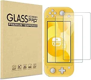 PHONILLICO Härdat glas för Nintendo Switch Lite [2-pack]