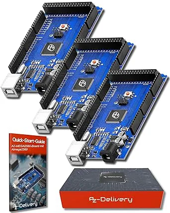 AZDelivery 3 x AZ-MEGA2560-Board -kort med ATmega2560 inklusive e-book