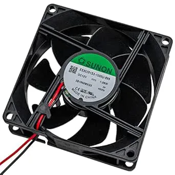 12 V DC 1,06 W fläkt 80 x 80 x 25 mm, 56,1 m³/h 2600 RPM 56,1 m³/h Sunon EE80251S31000U999