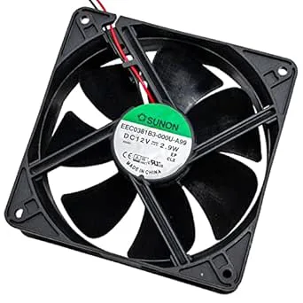 Fläkt 12 V DC 2,9 W 120 x 120 x 38 mm 157,9 m³/h 2 100 varv/min 157,9 m³/h Sunon EEC0381B3-A99