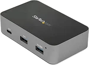 StarTech.com 4-port USB-C-hub (10 Gbit/s, 3x USB-A och 1x USB-C, 1 m värdkabel, powered, med strömförsörjning)