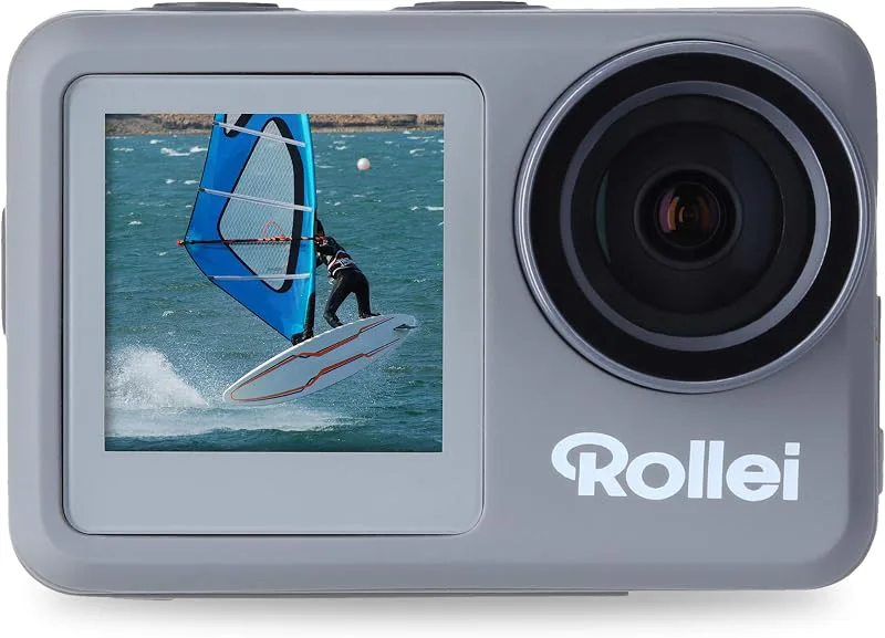 Rollei Action Cam 9s Plus I 4K 60fps undervattenskamera med selfie-display, bildstabilisering, tidsfördröjning, slow motion, loopfunktion I vattentät