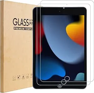 TOPESCT 2-pack skärmskydd för iPad 10,2 tum,