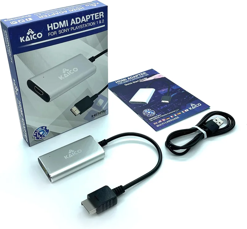 Kaico PS1/PS2 HDMI Adapter compatible with all