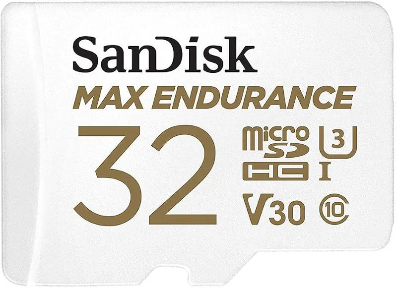 SanDisk MAX ENDURANCE Videoövervakning för instrumentkameror och hemövervakning 32 GB microSDHC minneskort+SD-adapter