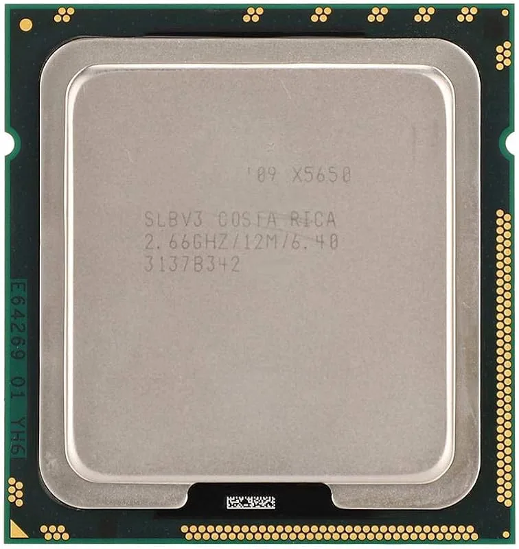 ASHATA CPU för Intel Xeon X5650, sexkärniga tvåfaldiga trådar, 2,66 GHz, 12 M, LGA1366 CPU-fodral, officiell version, 95