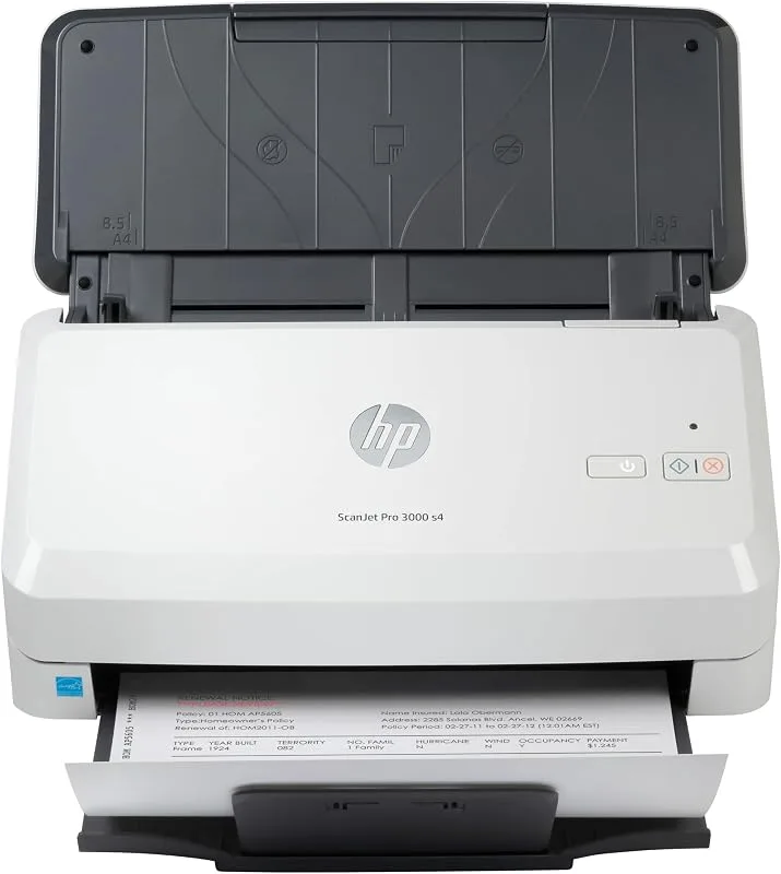 HP ScanJet Pro 3000 s4 (skanner, enkel bladmatning, 50-ark ADF, USB)