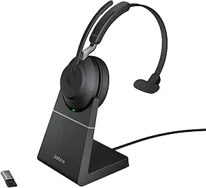 Jabra Evolve2 65 trådlöst headset med laddningsstation