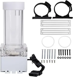 800L/H Dator CPU Vattenkylvattenpump, 4 Meter Pumphuvud Snabb Värmeavledning Dator Vattenpump LED Ultratyst Vattenpumptank för PC (17 cm)