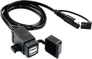 MOTOPOWER 3.1Amp Vattentät dubbel motorcykel USB-laddare kit