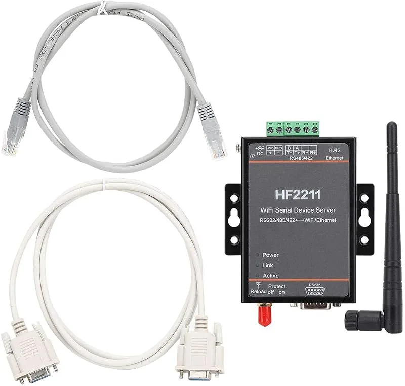 Seriell server, HF2211-port RS-232/422/485 Seriell-till-WiFi och Ethernet DTU