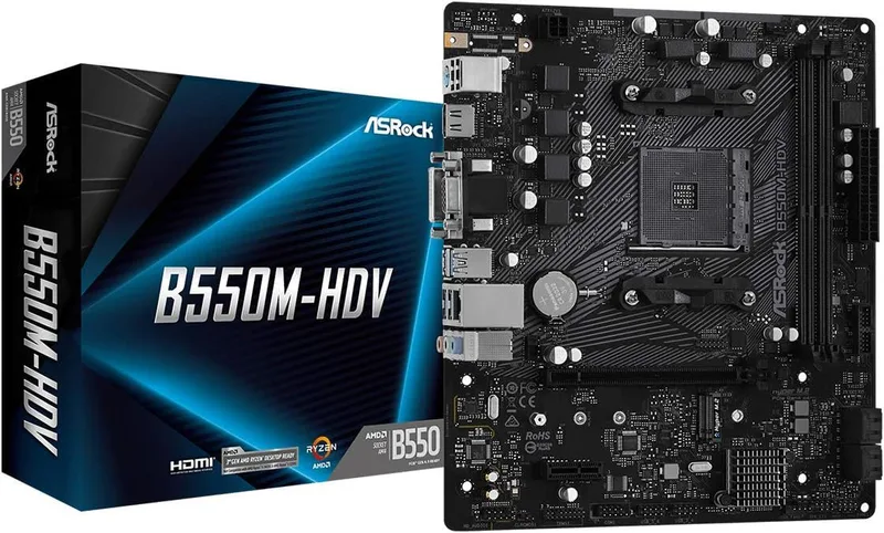 ASRock B550M-HDV stöder tredje genen AMD AM4