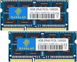 Rasalas DDR3 16GB Kit (2x8GB) DDR3 1600MHz PC3L-12800 RAM-minnesmoduler