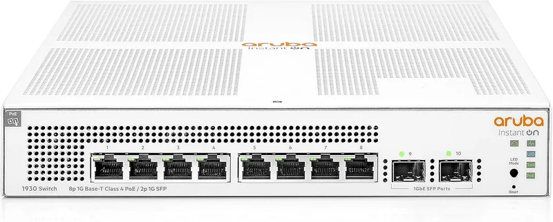 Hewlett Packard Enterprise HPE Aruba Instant On 1930 8G Class4 PoE 2SFP 124W Switch