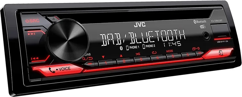 JVC KD-DB622BT CD-bilradio med DAB+ och Bluetooth-handsfree