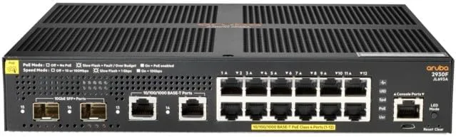 ARUBA HPE 2930F 12G PoE+ Swch