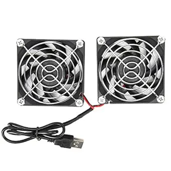 70mm höljesfläkt, 5V USB-kylhölje, dubbel fläkt, routerns värmeavledningskylare för RT-AC68U AC86U EX6200