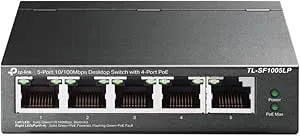 TP-Link TL-SF1005LP 5-portars 10/100 Mbps skrivbordsswitch med