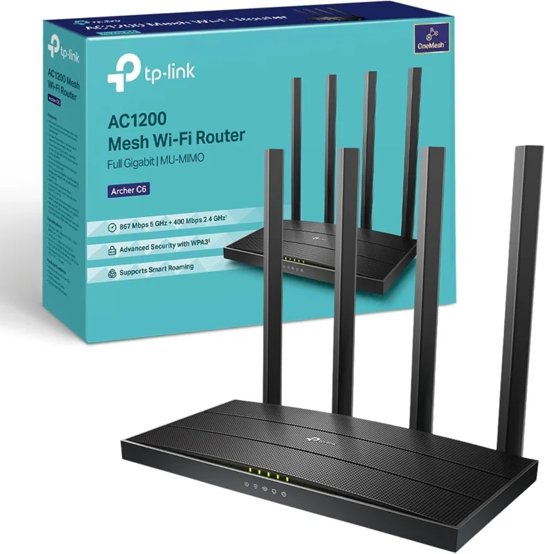 TP-Link AC1200 Gigabit WiFi-router Archer A6