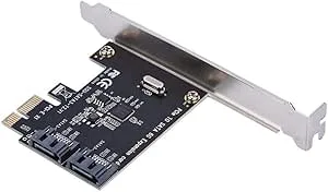PCI Express SATA 3.0-kontrollkort, 2 portar PCIe till SATA III 6 GB/s, SATA III 6 Gbps expansionskort med litet stöd och 1 CD