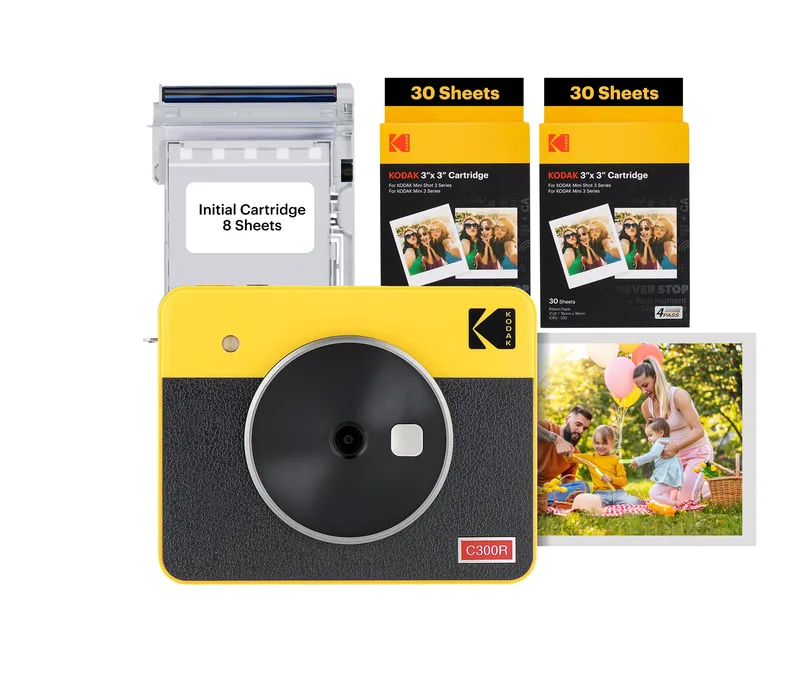 KODAK Mini Shot 3 Retro 4PASS 2-i-1 Snapshotkamera och bärbar fotoskrivare