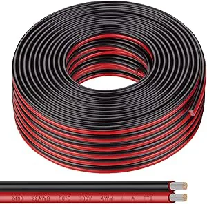 ADNEWX® 20 m 2 stift 22 AWG röd och svart tråd