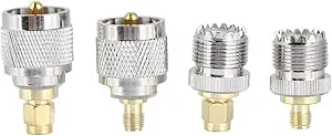 Socobeta SMA adapter RF koaxial bärbar SMA SMA till UHF rostfri hållbar för antenn