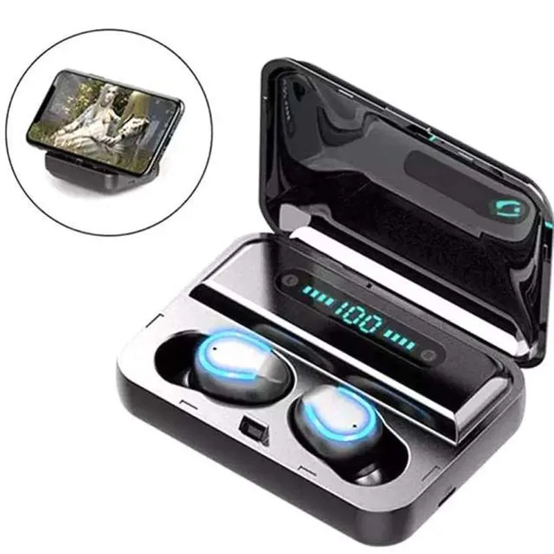 KESIEME trådlösa Bluetooth-öronsnäckor TWS f-9