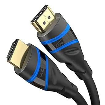 KabelDirekt – 10K & 8K HDMI Kabel, HDMI 2.1 b – 1,5m – Tillgänglig i 0,5-5m – Certifierad, utvecklad i Tyskland (Ultra High Speed Kabel för PC, PS5, Xbox, monitor och TV – svart-blå)