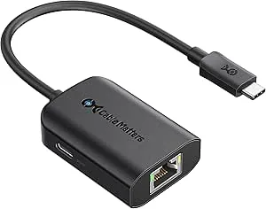 Cable Matters USB C Gigabit Ethernet Adapter med 100W laddning