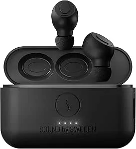 SUPRA NERO-TX PRO 2nd Generation – True wireless hörlur med brusreducering, 120h batteritid, IPX6, Bluetooth 5.3 – Sound by Sweden (Svart)