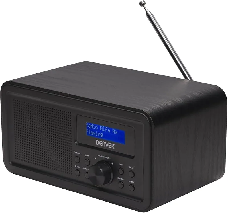 Denver DAB-30 DAB-radio med FM-mottagare och väckarklocksfunktion