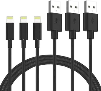 Quntis 3-pack 1m iPhone laddningskabel