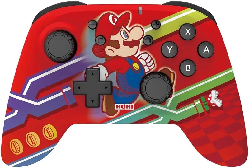 HORI Horipad trådlös styrenhet (New Super Mario) för Nintendo Switch och OLED