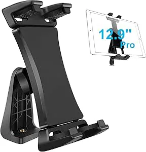 Universal 360 graders roterande stativadapter för iPad Pro 12.9 11 10,5, iPad Air Mini, Surface Tab, Galaxy Tab och telefon 3,5–13,5 tum, för stativ, monopod