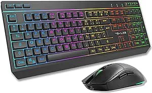 THE G-LAB Combo TUNGSTEN speltangentbord med bakgrundsbelysning och