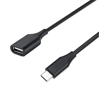 Perixx PERIPRO-404 USB C hane till USB A hona adapter – USB 3.0 spec för smartphone, surfplattor, bärbar dator och stationära datorer – svart (11765)