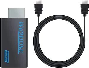 Wii till HDMI 1080P/720P Adapter Med Ljuduttag 3,5 Mm NTSC/PAL för Wii U Spel TV Dans Nunchuck Sport Projektor