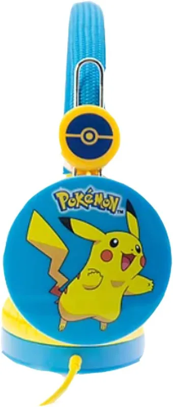 Pikachu Blue Kids Headphones med begränsad volym för barn 3-7