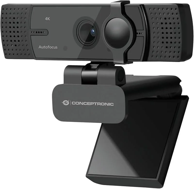 CONCEPTRONIC Webcam AMDIS07B 4K ultra-HD med dubbel mikrofon