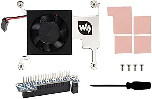 Waveshare Low-Profile CPU Cooling Fan for Raspberry Pi 4B/3B+/3B