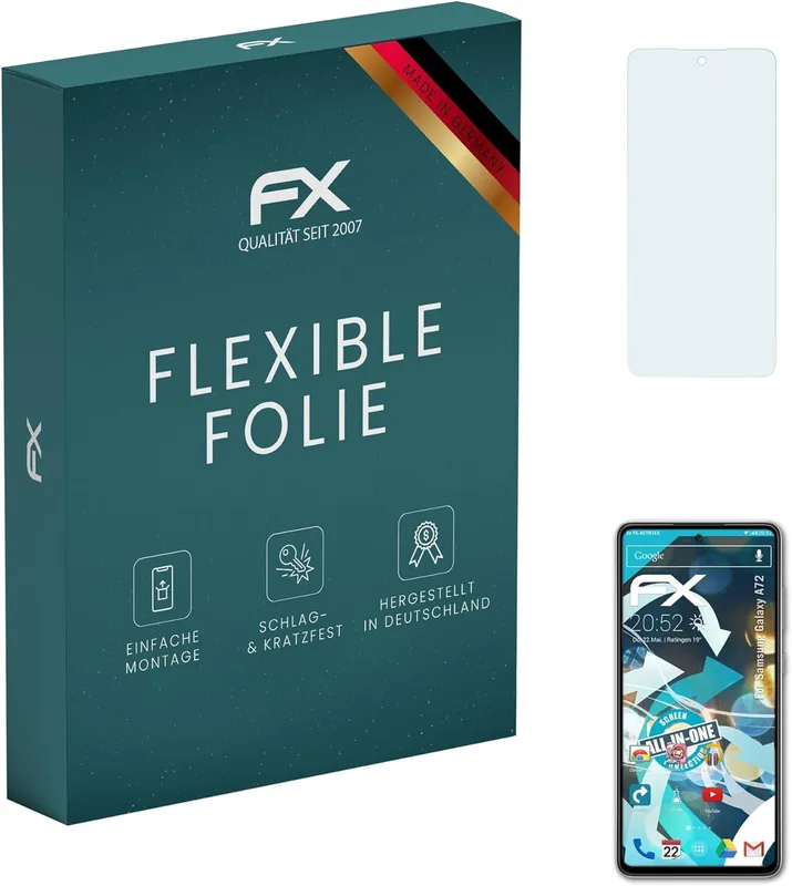 atFoliX Skärmskydd är kompatibel med Samsung Galaxy A72 Film